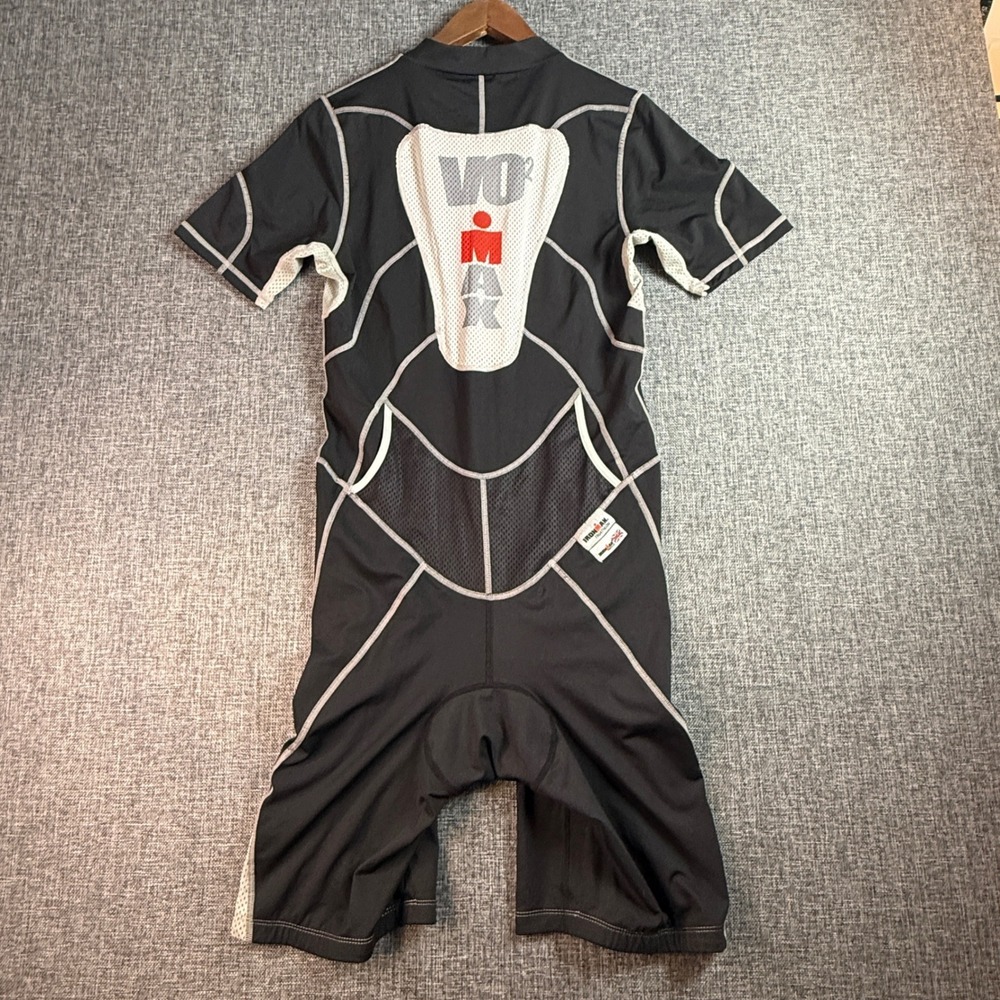 Mens Ironman Triathlon Trisuit Black Compression Race Suit | Large | Cycling